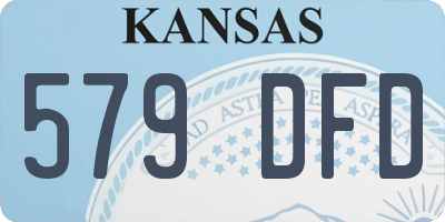 KS license plate 579DFD