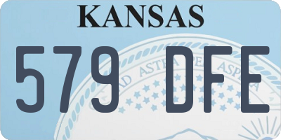KS license plate 579DFE