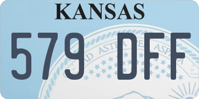 KS license plate 579DFF