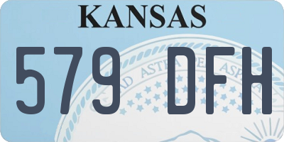 KS license plate 579DFH
