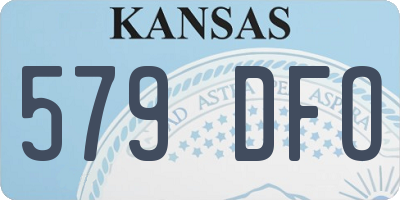 KS license plate 579DFO