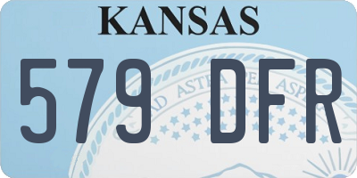 KS license plate 579DFR