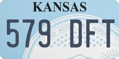 KS license plate 579DFT
