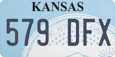 KS license plate 579DFX