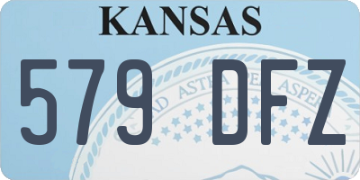 KS license plate 579DFZ