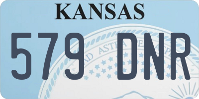 KS license plate 579DNR