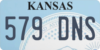 KS license plate 579DNS