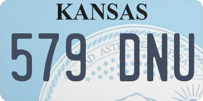 KS license plate 579DNU