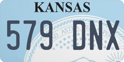 KS license plate 579DNX