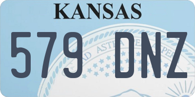 KS license plate 579DNZ