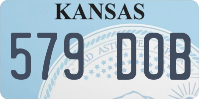 KS license plate 579DOB