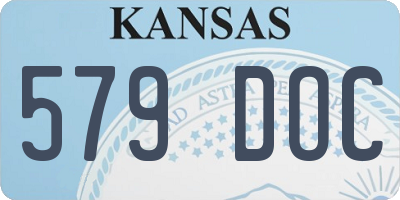 KS license plate 579DOC