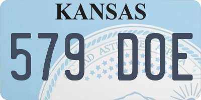 KS license plate 579DOE
