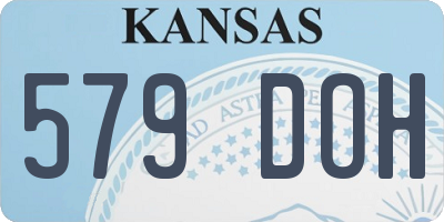 KS license plate 579DOH