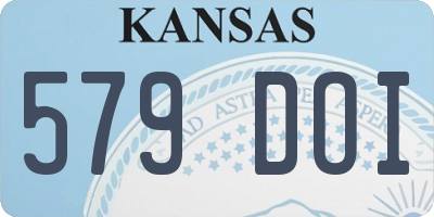 KS license plate 579DOI