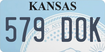 KS license plate 579DOK