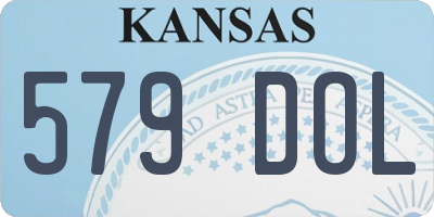 KS license plate 579DOL