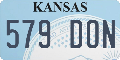 KS license plate 579DON