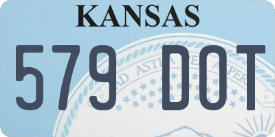 KS license plate 579DOT