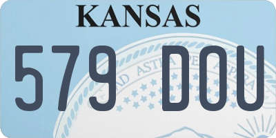 KS license plate 579DOU