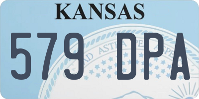 KS license plate 579DPA