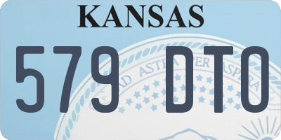 KS license plate 579DTO