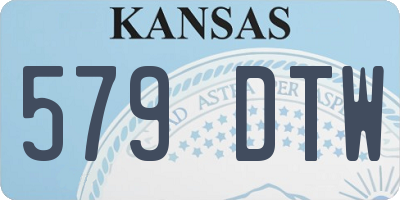 KS license plate 579DTW