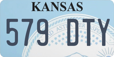 KS license plate 579DTY