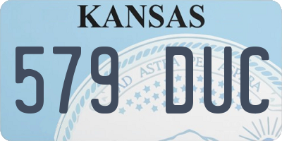 KS license plate 579DUC