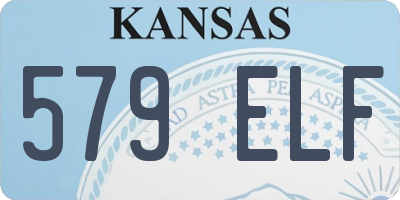 KS license plate 579ELF