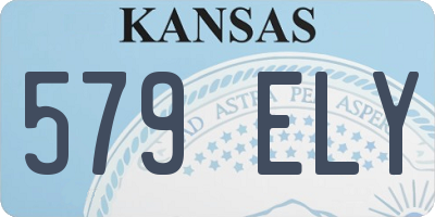 KS license plate 579ELY