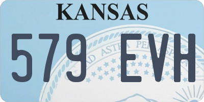 KS license plate 579EVH