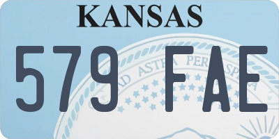 KS license plate 579FAE