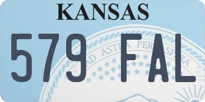 KS license plate 579FAL