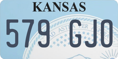 KS license plate 579GJO