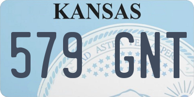 KS license plate 579GNT