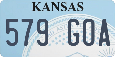 KS license plate 579GOA