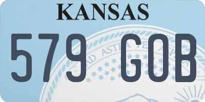 KS license plate 579GOB