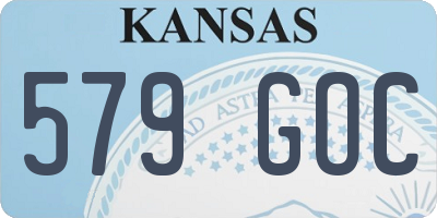 KS license plate 579GOC