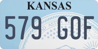 KS license plate 579GOF
