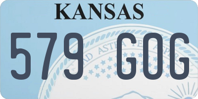 KS license plate 579GOG