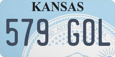 KS license plate 579GOL
