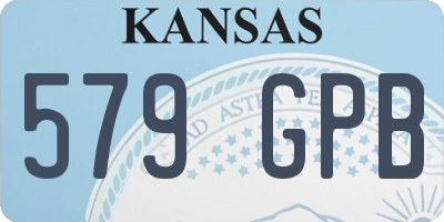 KS license plate 579GPB