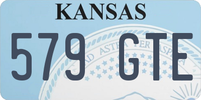 KS license plate 579GTE