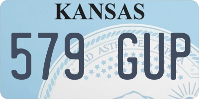 KS license plate 579GUP