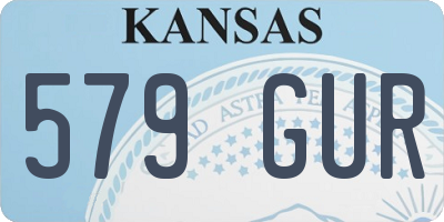 KS license plate 579GUR