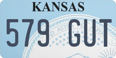 KS license plate 579GUT