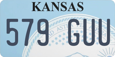 KS license plate 579GUU