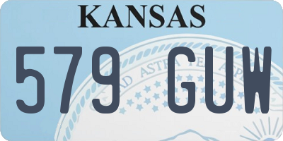 KS license plate 579GUW