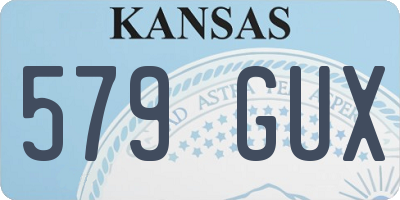 KS license plate 579GUX